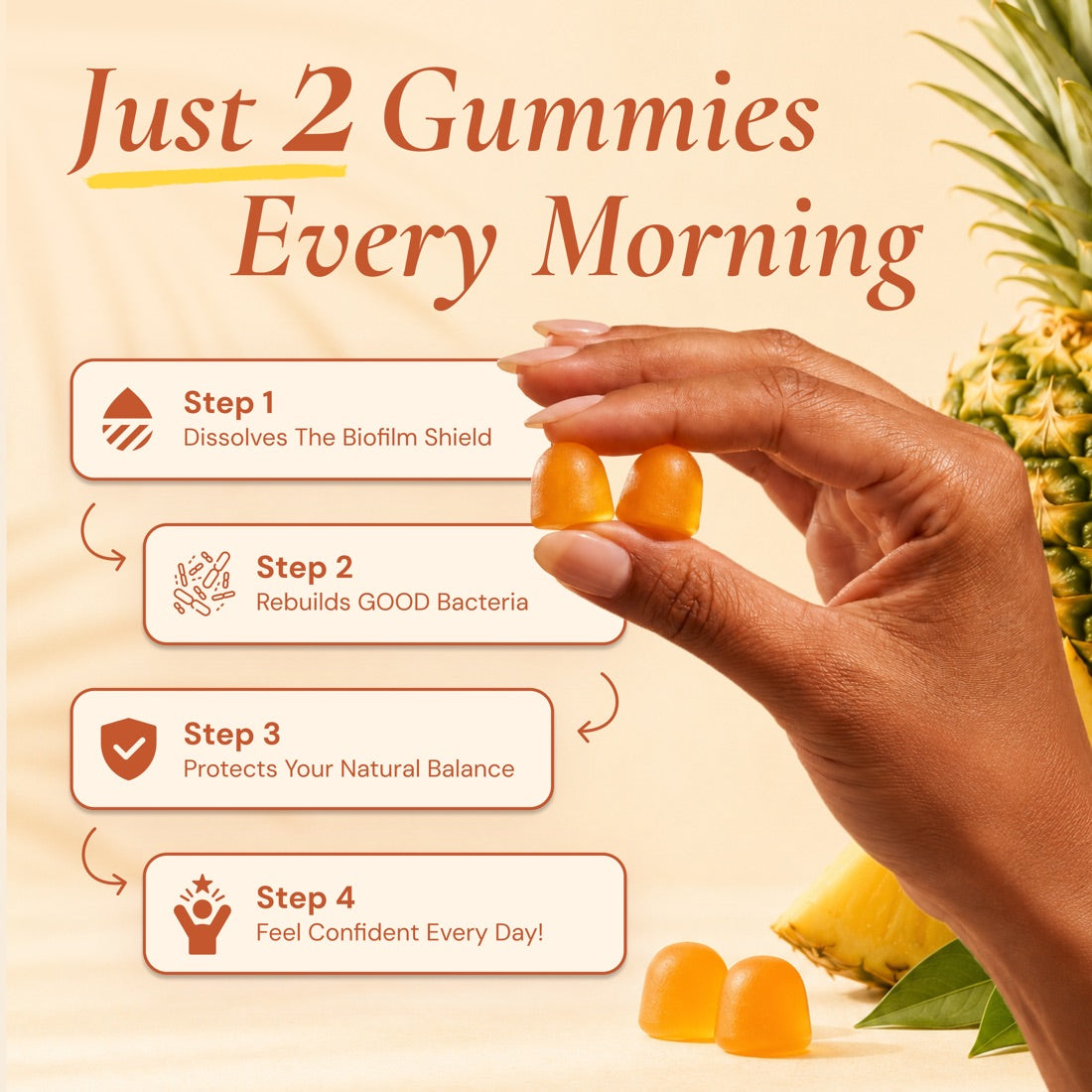 Piña+ vaginal probiotic gummies